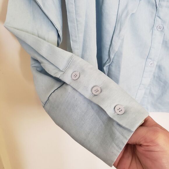 Hot & Delicious Ruffle Button Front Long Sleeve - Picture 5 of 6